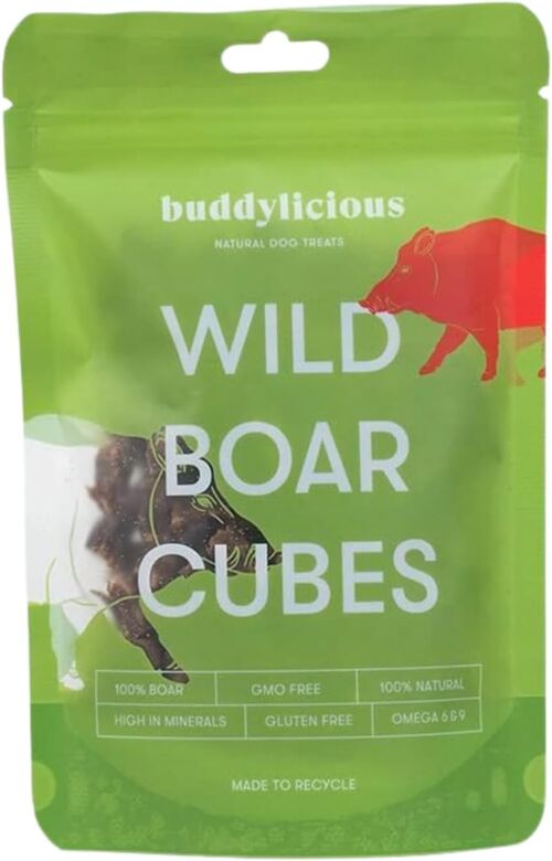 Buddylicious 100% Natural Wild Boar Cubes Dog Treats