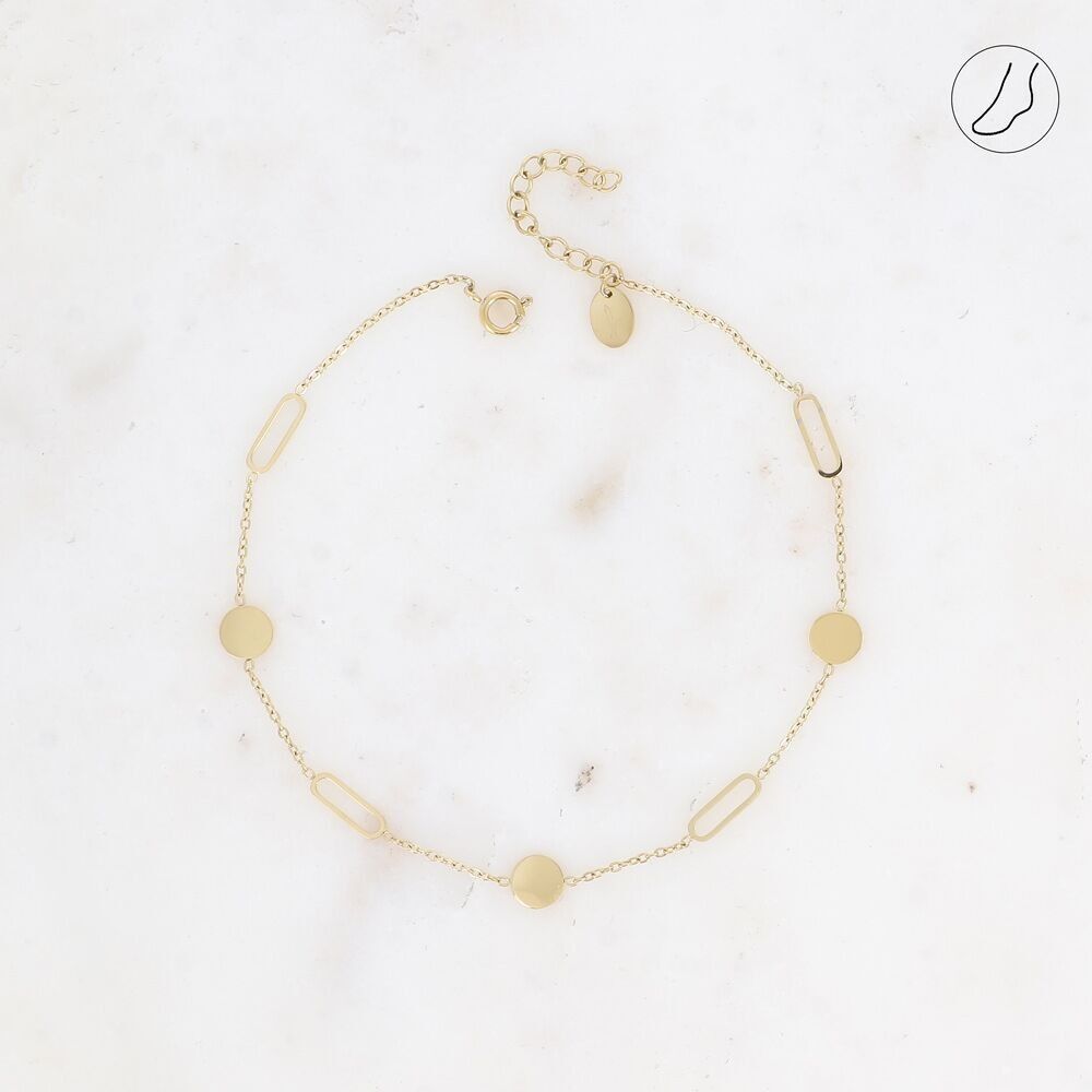 Akasya-Fußkettchen – runde und längliche durchbrochene ovale Rauten