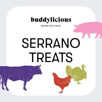 Gâteries naturelles et saines pour chiens au bœuf Serrano de Buddylicious 6