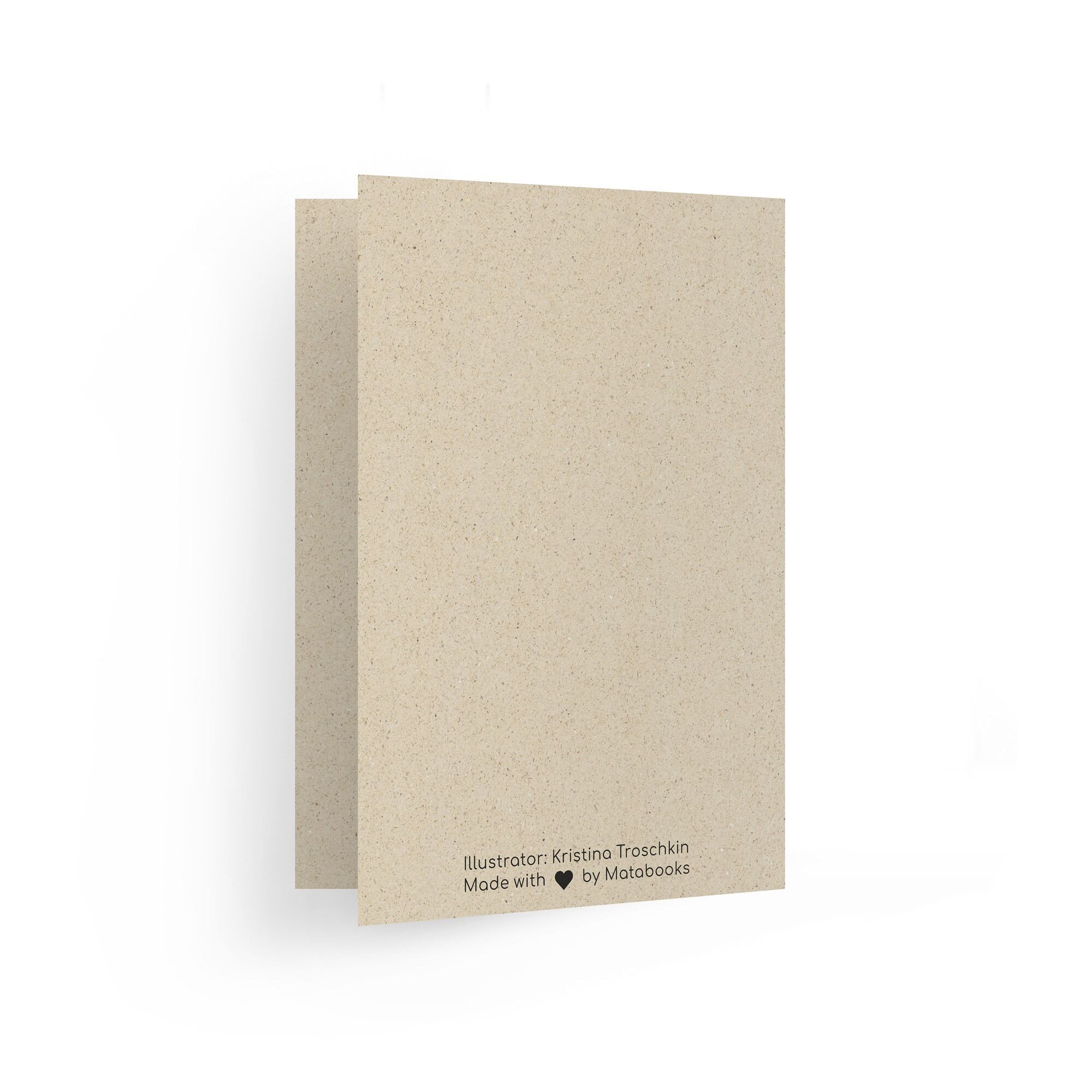 A6 condolence card made from sustainable grass paper