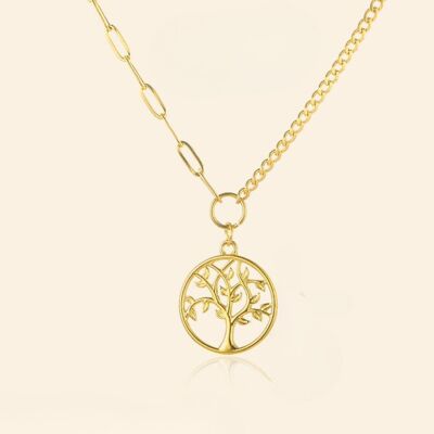 Collier acier inoxydable " Arbre"