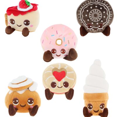 Assortimento di 12 peluche di pasticceria 8 cm - KEELTOYS