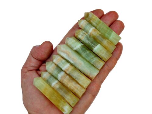 Pistachio Calcite Crystal Point (45mm - 60mm)