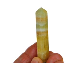 Pointe de cristal de calcite pistache (45 mm - 60 mm) 5