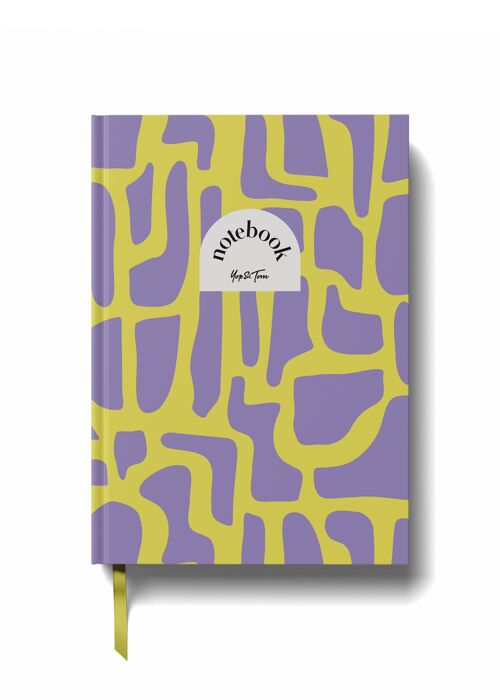 Lined Notebook Hardback - Purple Islands