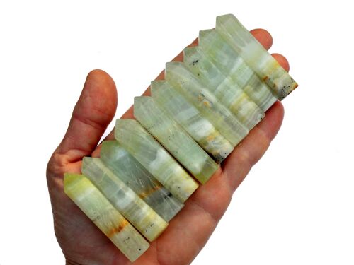 Pistachio Calcite Crystal Point (50mm - 55mm)