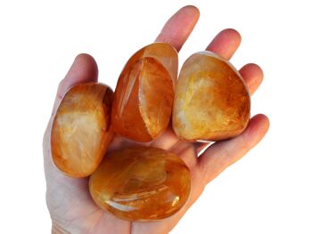 XL Golden Healer Quartz Tumbled Crystal (40mm - 60mm) - Quartz hématoïde jaune 1