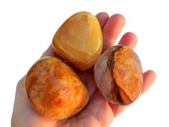 XL Golden Healer Quartz Tumbled Crystal (40mm - 60mm) - Quartz hématoïde jaune 11