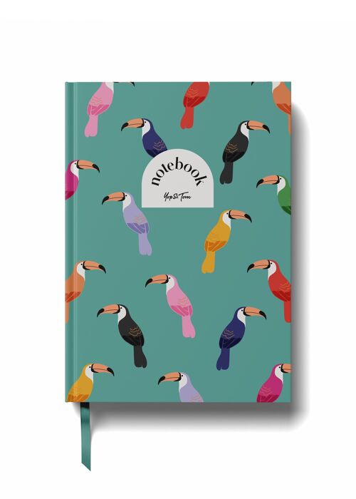 Lined Notebook Hardback - Parade of Toucans