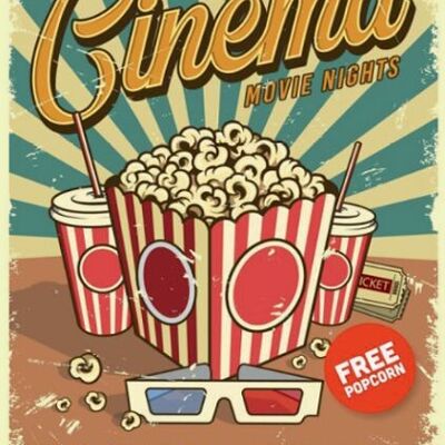 3D-RETRO-KINO-Gemälde