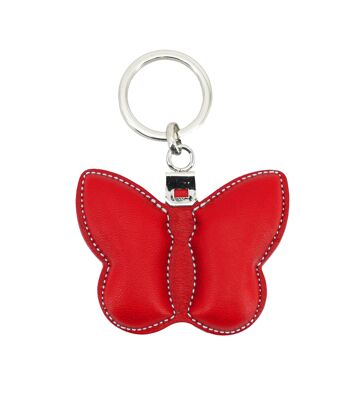 Porte-clés en forme de papillon en cuir. 2