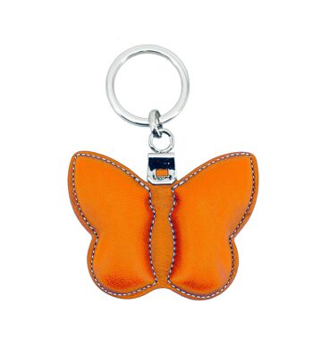 Porte-clés en forme de papillon en cuir. 5
