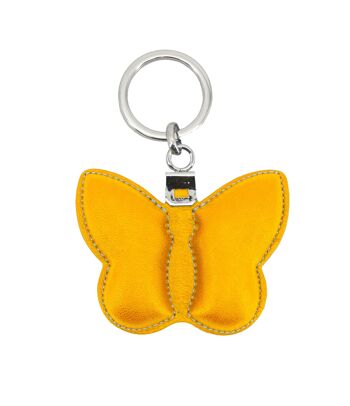Porte-clés en forme de papillon en cuir. 6