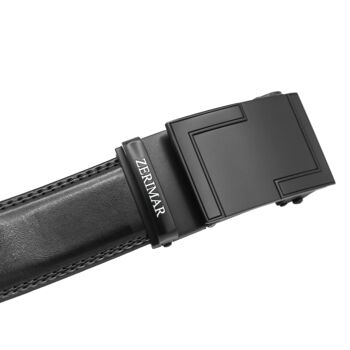 Cinturón de hombre con hebilla automática Cinturón de piel Ancho 3.5 cm-Zérimar 7
