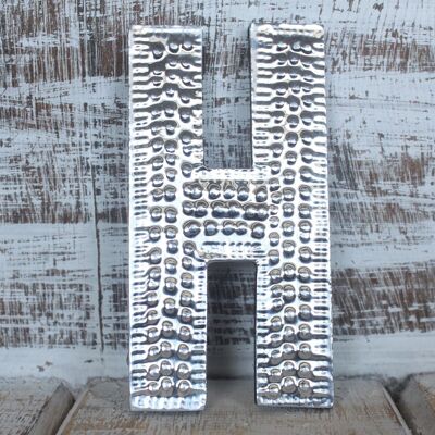 AAL-14 - Letras pequeñas de aluminio Arty - H - Se venden en 4 unidades por exterior