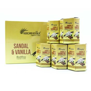 ABFi-03 - Encens à reflux Aromatika Masala - Bois de santal et vanille - Vendu en 12x unité/s par extérieur 1