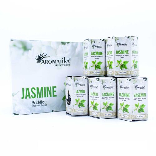 ABFi-08 - Aromatika Masala Backflow Incense - Jasmine - Sold in 12x unit/s per outer