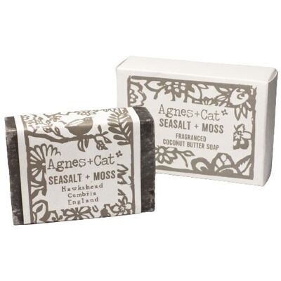 ACHS-04 - Savon artisanal 140g - Sel de mer et mousse - Vendu en 6x unité/s par extérieur