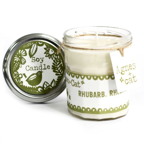 ACJJ-04 - Jam Jar Candle - Rhubarb Rhubarb - Sold in 6x unit/s per outer