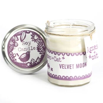 ACJJ-13 - Bougie en pot de confiture - Velvet Moon - Vendue en 6x unité/s par extérieur