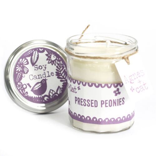 ACJJ-18 - Jam Jar Candle - Pressed Peonies - Sold in 6x unit/s per outer