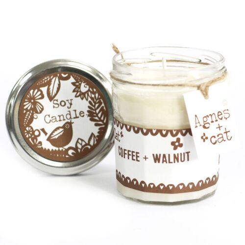 ACJJ-21 - Jam Jar Candle - Coffee and Walnut - Sold in 6x unit/s per outer