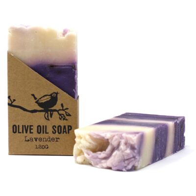 ACOSS-02 - Lavendelseife aus reinem Olivenöl - 120 g - Verkauft in 6 Stück pro Umkarton