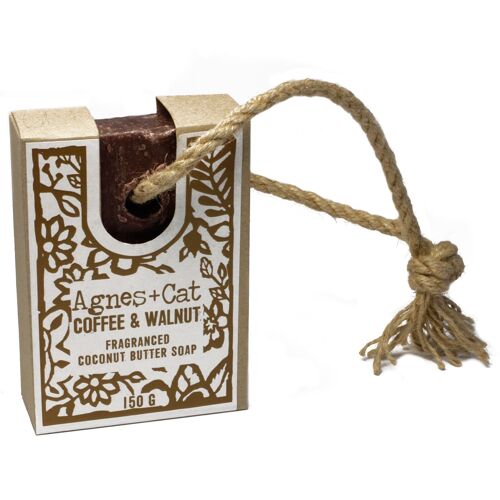 ACSR-06 - Soap On A Rope - Coffee And Walnut - Sold in 6x unit/s per outer