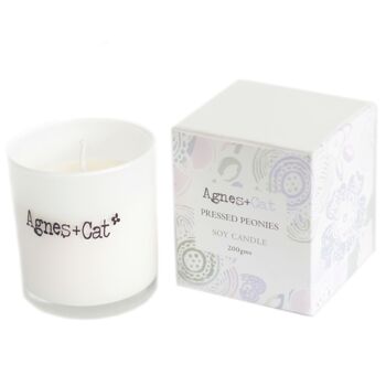 ACVC-18 - Bougie votive - Pivoines pressées - Vendu en 4x unité/s par extérieur 1