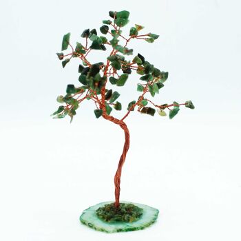 AGemT-10 - Arbre de pierres précieuses Lrg - Aventurine verte sur base d'agate verte (100 pierres) - Vendu en 1x unité/s par extérieur 3