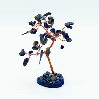 AGemT-05 - Arbre de pierres précieuses - Sodalite sur base d'agate bleue (35 pierres) - Vendu en 1x unité/s par extérieur 3