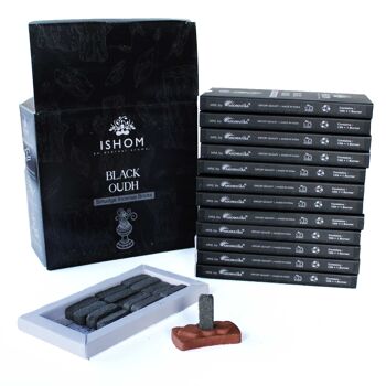 AISB-07 - Pack de 15 briques et brûleur d'encens naturel - Bois noir - Vendu en 12x unité/s par extérieur 2