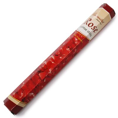 ARomi-19 - Aromatika Premium Räucherstäbchen - Rose - Verkauft in 6x Einheit/s pro Hülle