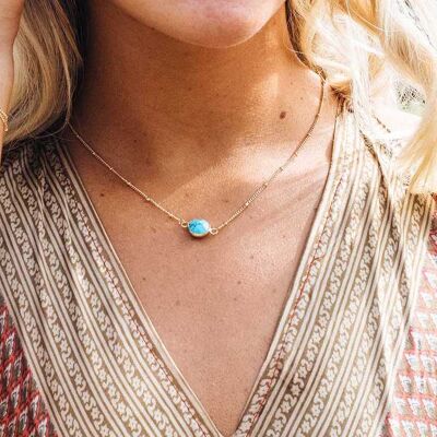 Amisha Gold - Turquoise Stone Necklace
