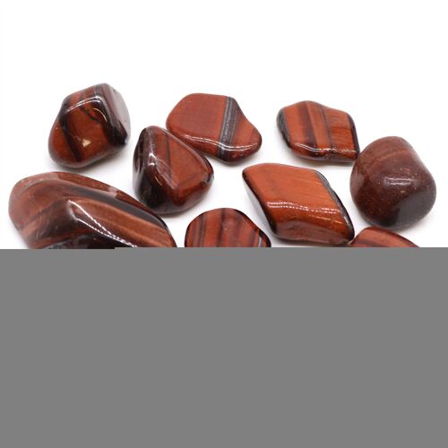 ATumbleM-25 - African Gemstone Tiger's Eye - Red - Size 7 - 26mm - Sold in 12x unit/s per outer