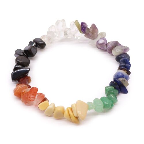 AWCB-13 - Chipstone Bracelet - Chakra Stones - Sold in 12x unit/s per outer