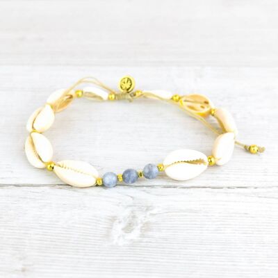 Nirvana Anklet - Cowrie Shell - Grey