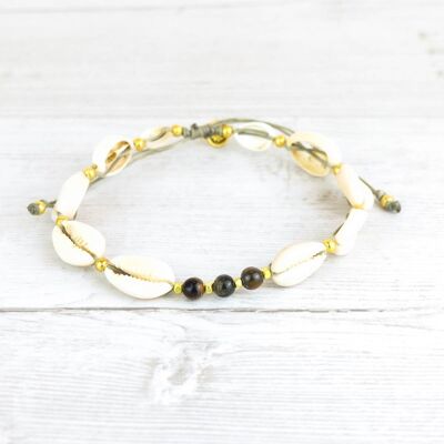 Nirvana Anklet - Cowrie Shell - Brown