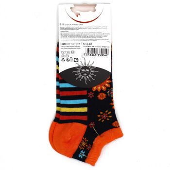 BamSL-04F - S/M Hop Hare Bamboo Socks Low (36-40) - Mandala Flowers - Vendu en 3x unité/s par extérieur 3