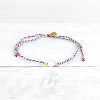 Bora Freshwater Pearl Surf Anklet - Purple