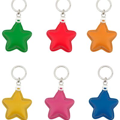 Llavero con forma de Estrella hecho en piel