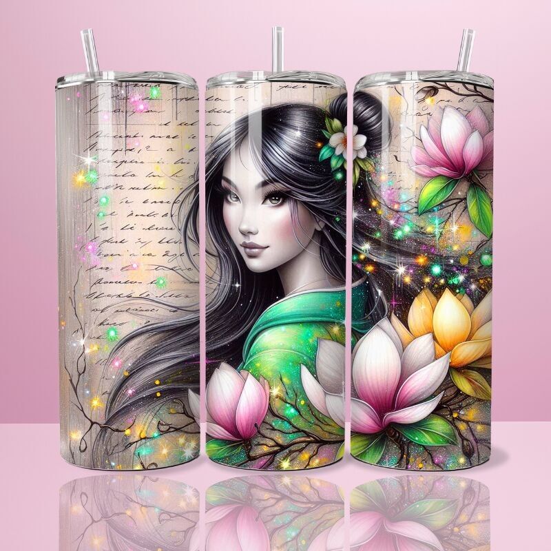 Mulan-Blumen - 590-ml-Thermoskanne