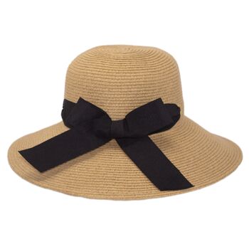 Capri Tan/Noir UPF50+ Chapeau de protection solaire Taille unique 3