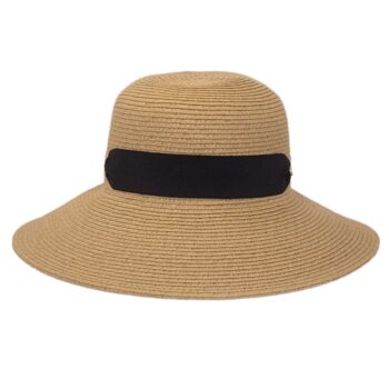 Capri Tan/Noir UPF50+ Chapeau de protection solaire Taille unique 5