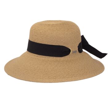 Capri Tan/Noir UPF50+ Chapeau de protection solaire Taille unique 6