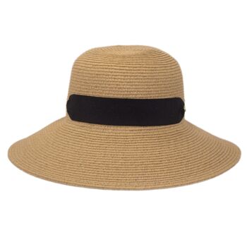 Capri Tan/Noir UPF50+ Chapeau de protection solaire Taille unique 11