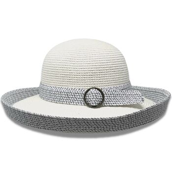 Belfiore Chapeau de Protection Solaire Blanc UPF50+ Taille Unique 3