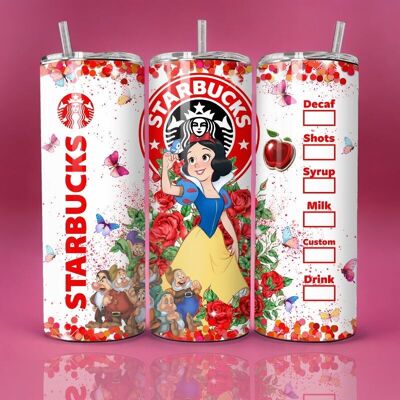 Schneewittchen-Blumen-Starbucks – Thermoskanne 590 ml