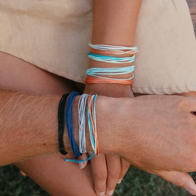 Malibu Surf Bracelet - Peach & Blue