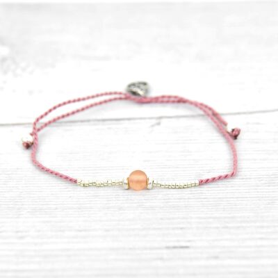 Kaputas Seaglass Handmade Bracelet - Pink